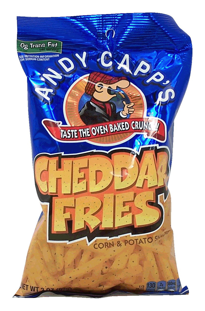 Andy Capp's Cheddar Fries corn & potato snacks Full-Size Picture